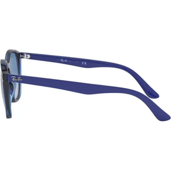RayBan Rj9070s Round SunglassesTransparent BlueLight Grey Gradient Dark Blue
