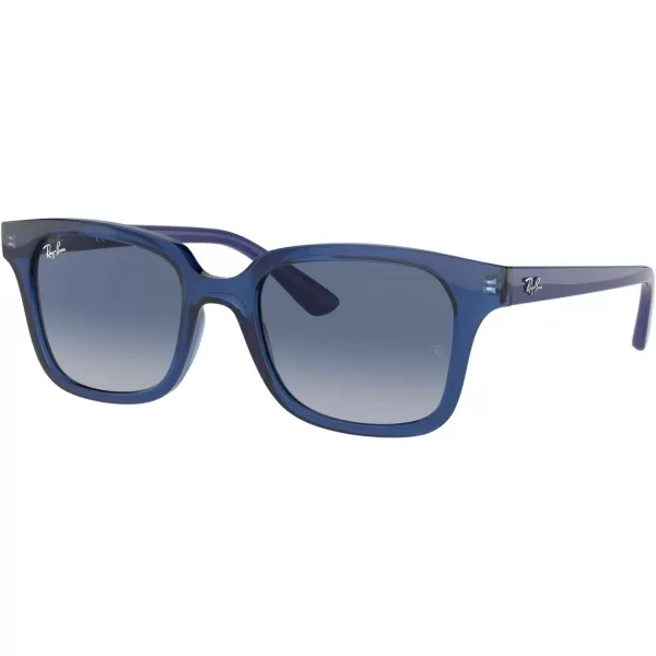 RayBan Rj9071s Square SunglassesTransparent BlueLight Grey Gradient Dark Blue