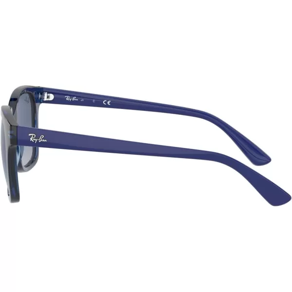 RayBan Rj9071s Square SunglassesTransparent BlueLight Grey Gradient Dark Blue