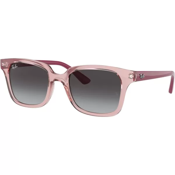 RayBan Rj9071s Square SunglassesTransparent PinkLight Grey Gradient Dark Grey