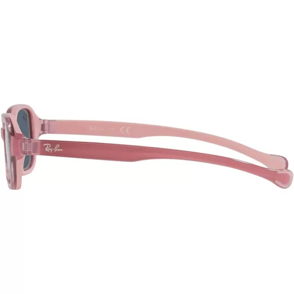 RayBan Rj9074s Rectangular SunglassesFuchsia on Rubber PinkDark Grey