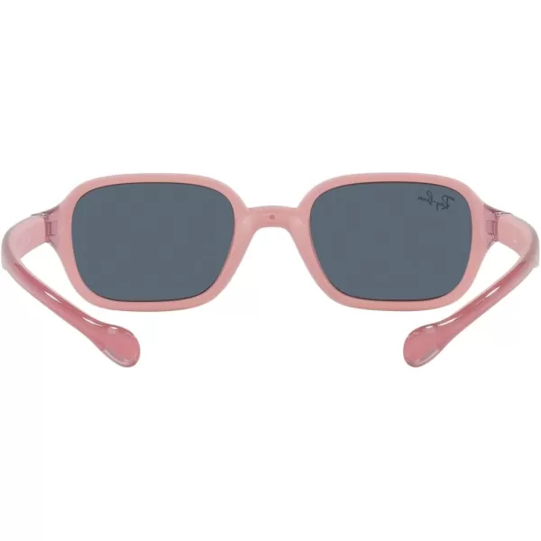 RayBan Rj9074s Rectangular SunglassesFuchsia on Rubber PinkDark Grey