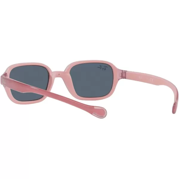 RayBan Rj9074s Rectangular SunglassesFuchsia on Rubber PinkDark Grey