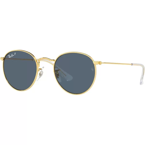 RayBan Rj9547s Metal Round SunglassesLegend GoldDark Blue Polarized