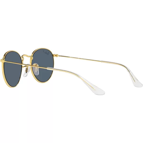 RayBan Rj9547s Metal Round SunglassesLegend GoldDark Blue Polarized