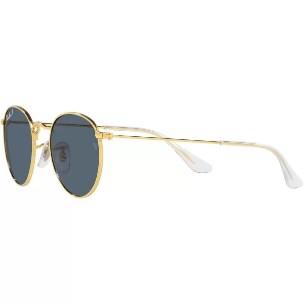 RayBan Rj9547s Metal Round SunglassesLegend GoldDark Blue Polarized