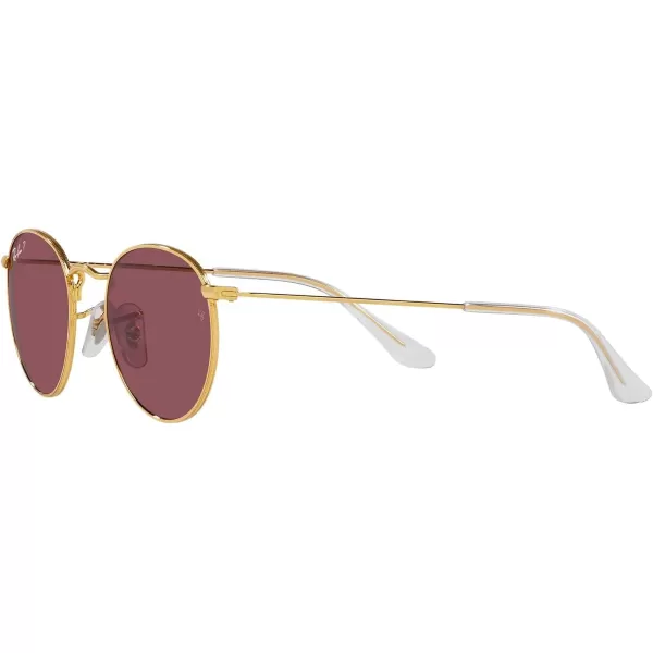 RayBan Rj9547s Metal Round SunglassesLegend GoldPurple Polarized