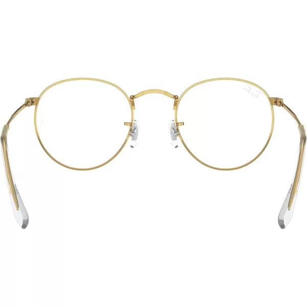 RayBan Rx3447v Round Metal Prescription Eyeglass FramesBlue on Legend GoldDemo Lens