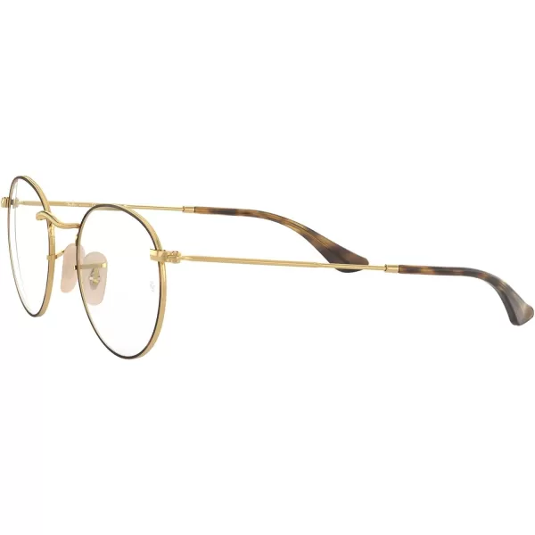 RayBan Rx3447v Round Metal Prescription Eyeglass FramesHavana on AristaDemo Lens