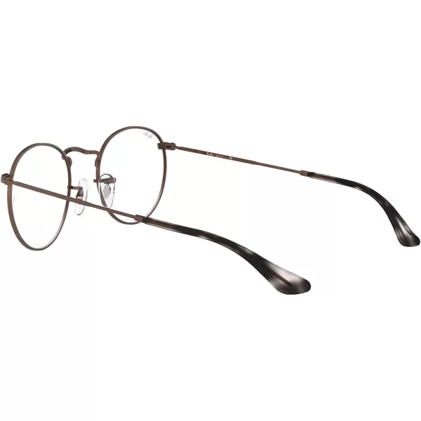 RayBan Rx3447v Round Metal Prescription Eyeglass FramesSand Transparent BrownDemo Lens