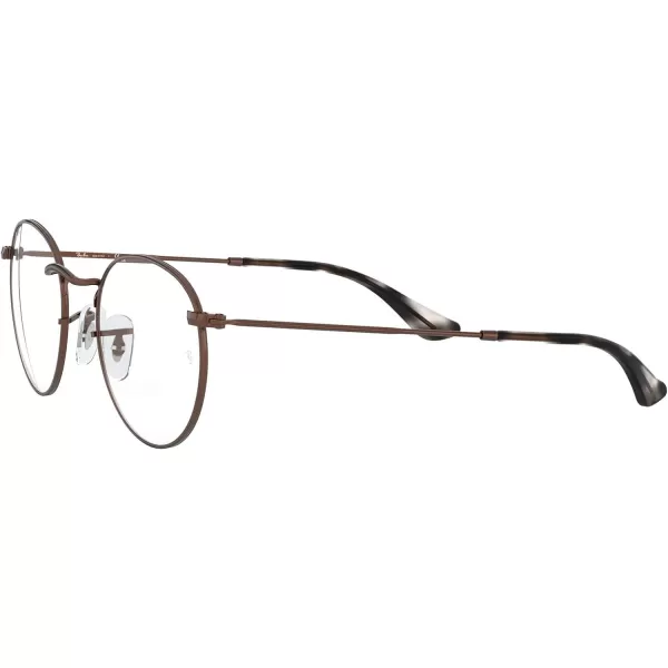 RayBan Rx3447v Round Metal Prescription Eyeglass FramesSand Transparent BrownDemo Lens