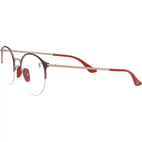 RayBan Rx3578vm Ferrari Collection Round Prescription Eyeglass FramesHavana on CopperDemo Lens