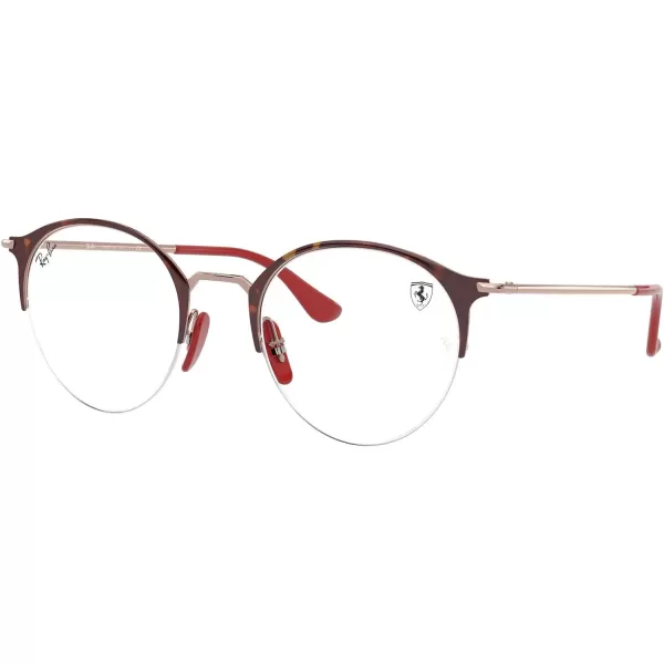 RayBan Rx3578vm Ferrari Collection Round Prescription Eyeglass FramesHavana on CopperDemo Lens