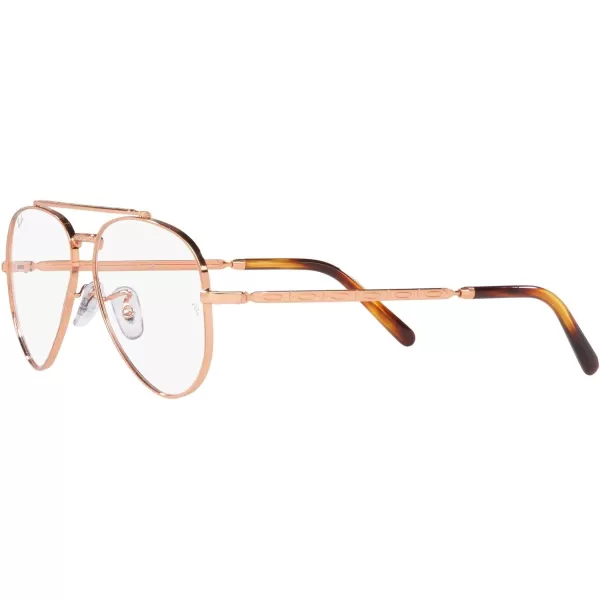 RayBan Rx3625v New Aviator Pilot Prescription Eyewear FramesRose GoldDemo Lens