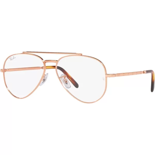 RayBan Rx3625v New Aviator Pilot Prescription Eyewear FramesRose GoldDemo Lens