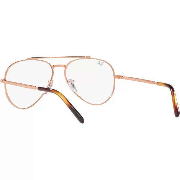 RayBan Rx3625v New Aviator Pilot Prescription Eyewear FramesRose GoldDemo Lens
