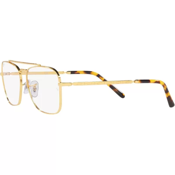 RayBan Rx3636v New Caravan Square Prescription Eyewear FramesLegend GoldDemo Lens