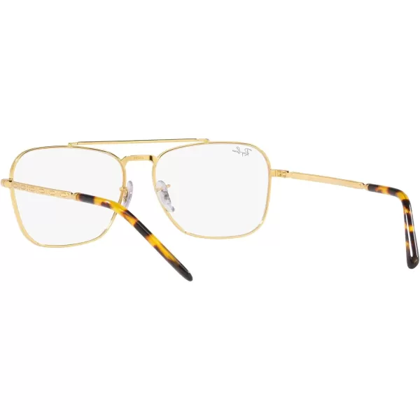 RayBan Rx3636v New Caravan Square Prescription Eyewear FramesLegend GoldDemo Lens