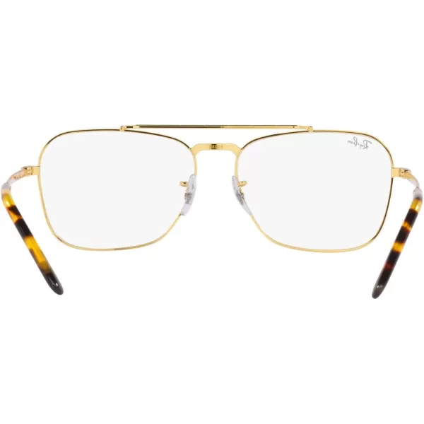 RayBan Rx3636v New Caravan Square Prescription Eyewear FramesLegend GoldDemo Lens