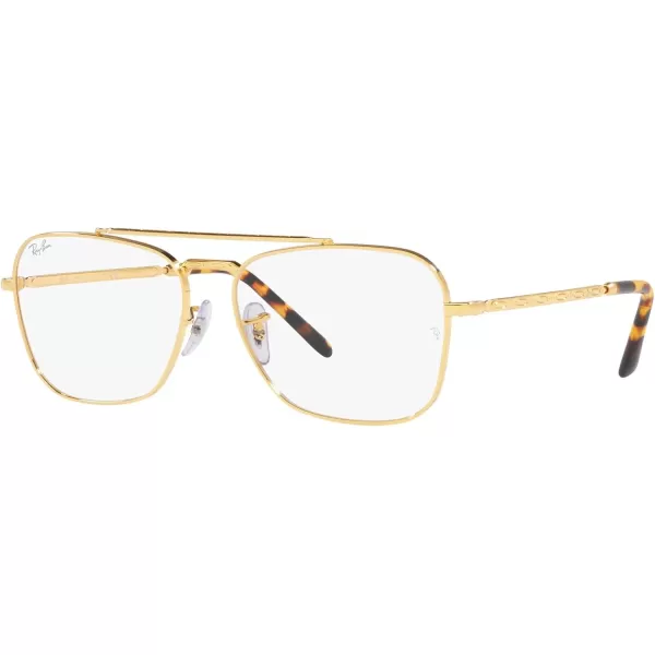 RayBan Rx3636v New Caravan Square Prescription Eyewear FramesLegend GoldDemo Lens