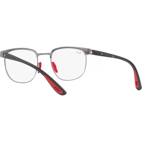 RayBan Rx3698vm Scuderia Ferrari Collection Square Prescription Eyewear FramesMatte Black on Matte GunmetalDemo Lens