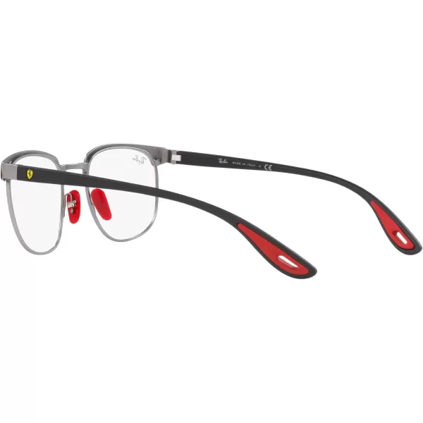 RayBan Rx3698vm Scuderia Ferrari Collection Square Prescription Eyewear FramesMatte Black on Matte GunmetalDemo Lens