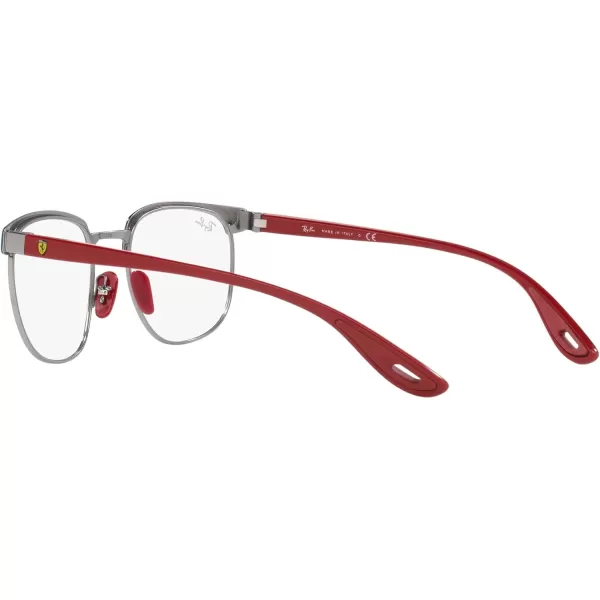 RayBan Rx3698vm Scuderia Ferrari Collection Square Prescription Eyewear FramesVallarta Blue on GunmetalDemo Lens