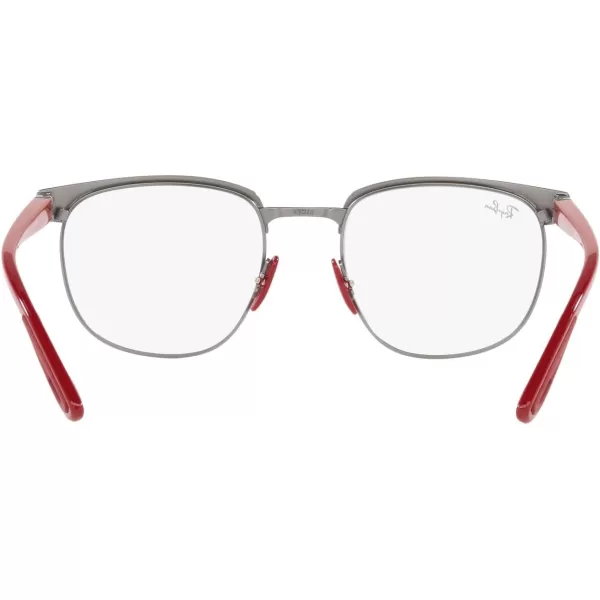 RayBan Rx3698vm Scuderia Ferrari Collection Square Prescription Eyewear FramesVallarta Blue on GunmetalDemo Lens