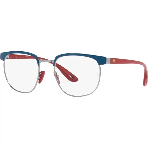 RayBan Rx3698vm Scuderia Ferrari Collection Square Prescription Eyewear FramesVallarta Blue on GunmetalDemo Lens