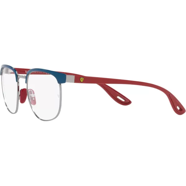 RayBan Rx3698vm Scuderia Ferrari Collection Square Prescription Eyewear FramesVallarta Blue on GunmetalDemo Lens