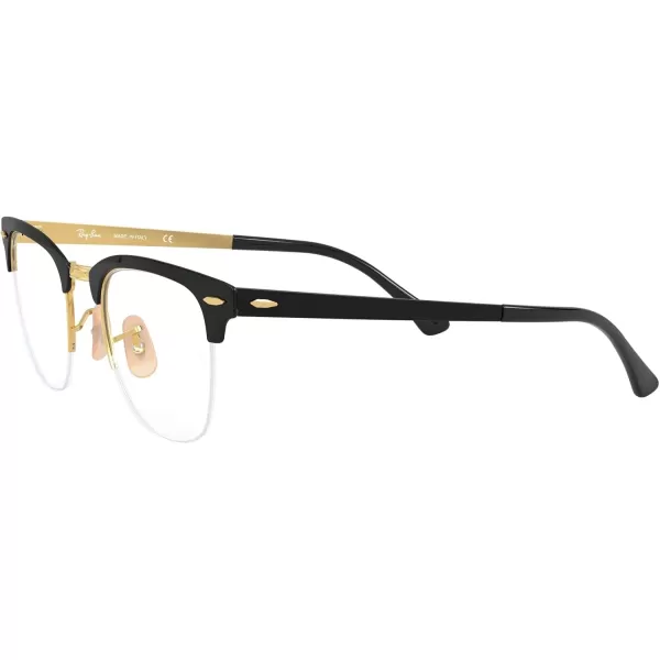 RayBan Rx3716vm Clubmaster Metal Square Prescription Eyeglass FramesBlack on AristaDemo Lens