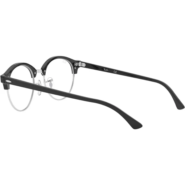 RayBan Rx4246v Clubround Round Prescription Eyeglass FramesBlackDemo Lens