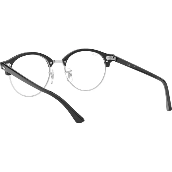 RayBan Rx4246v Clubround Round Prescription Eyeglass FramesBlackDemo Lens