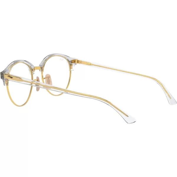 RayBan Rx4246v Clubround Round Prescription Eyeglass FramesTransparentDemo Lens