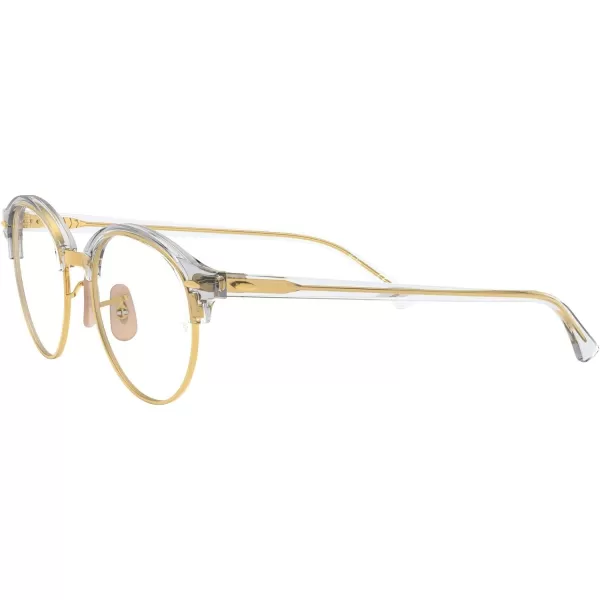 RayBan Rx4246v Clubround Round Prescription Eyeglass FramesTransparentDemo Lens