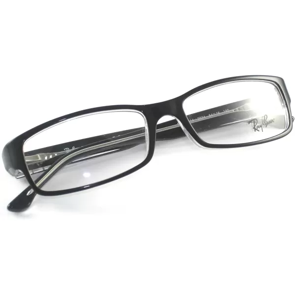 RayBan Rx5114 Rectangular Prescription Eyeglass FramesBlack on TransparentDemo Lens