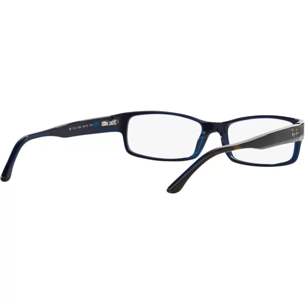 RayBan Rx5114 Rectangular Prescription Eyeglass FramesHavana on BlueDemo Lens
