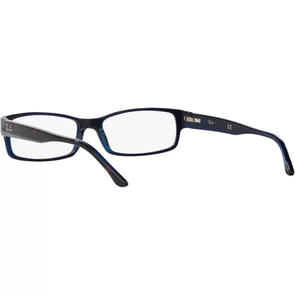 RayBan Rx5114 Rectangular Prescription Eyeglass FramesHavana on BlueDemo Lens