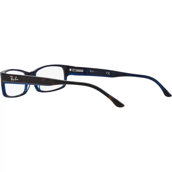 RayBan Rx5114 Rectangular Prescription Eyeglass FramesHavana on BlueDemo Lens