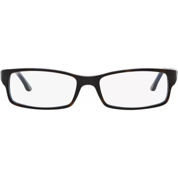 RayBan Rx5114 Rectangular Prescription Eyeglass FramesHavana on BlueDemo Lens