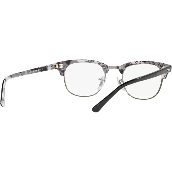 RayBan Rx5154 Clubmaster Square Prescription Eyeglass FramesBlack on Texture CamouflageDemo Lens