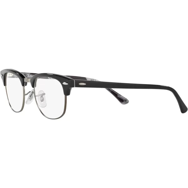 RayBan Rx5154 Clubmaster Square Prescription Eyeglass FramesBlack on Texture CamouflageDemo Lens