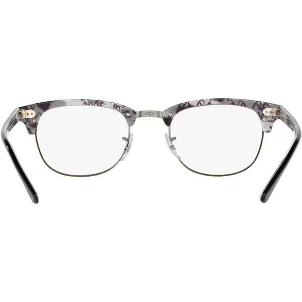 RayBan Rx5154 Clubmaster Square Prescription Eyeglass FramesBlack on Texture CamouflageDemo Lens