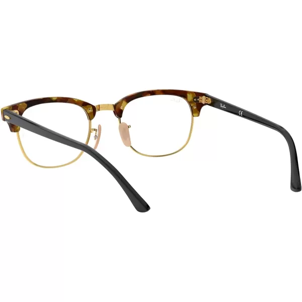 RayBan Rx5154 Clubmaster Square Prescription Eyeglass FramesBrown HavanaDemo Lens