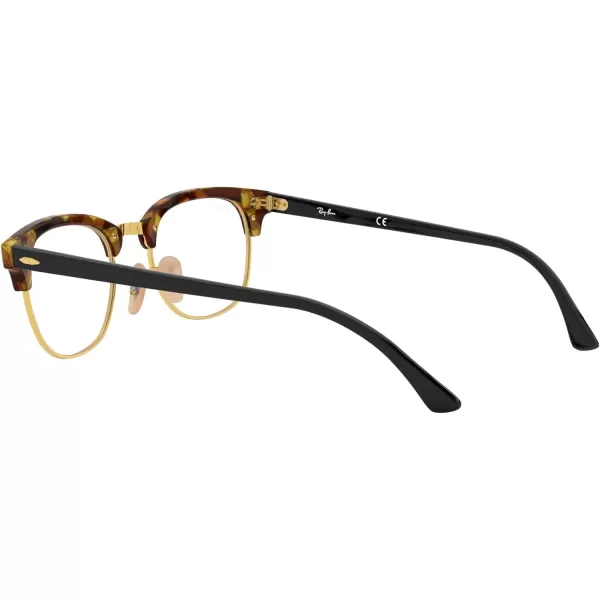 RayBan Rx5154 Clubmaster Square Prescription Eyeglass FramesBrown HavanaDemo Lens