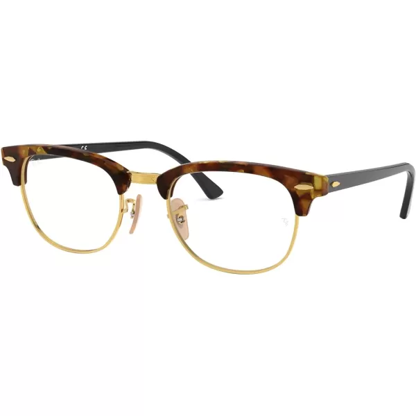 RayBan Rx5154 Clubmaster Square Prescription Eyeglass FramesBrown HavanaDemo Lens