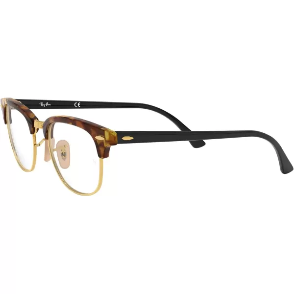 RayBan Rx5154 Clubmaster Square Prescription Eyeglass FramesBrown HavanaDemo Lens