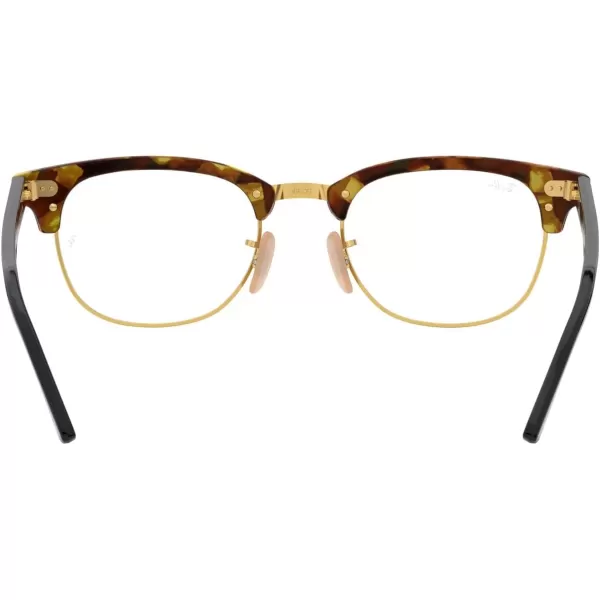 RayBan Rx5154 Clubmaster Square Prescription Eyeglass FramesBrown HavanaDemo Lens