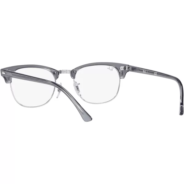 RayBan Rx5154 Clubmaster Square Prescription Eyeglass FramesTransparent GreyDemo Lens