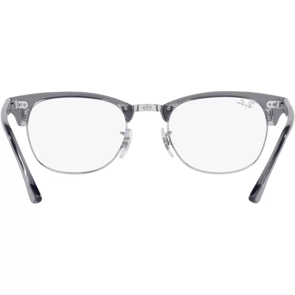 RayBan Rx5154 Clubmaster Square Prescription Eyeglass FramesTransparent GreyDemo Lens
